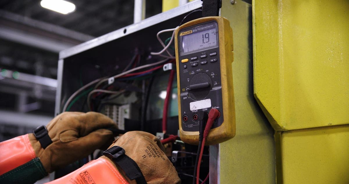 Colored electrical wiring in a panel